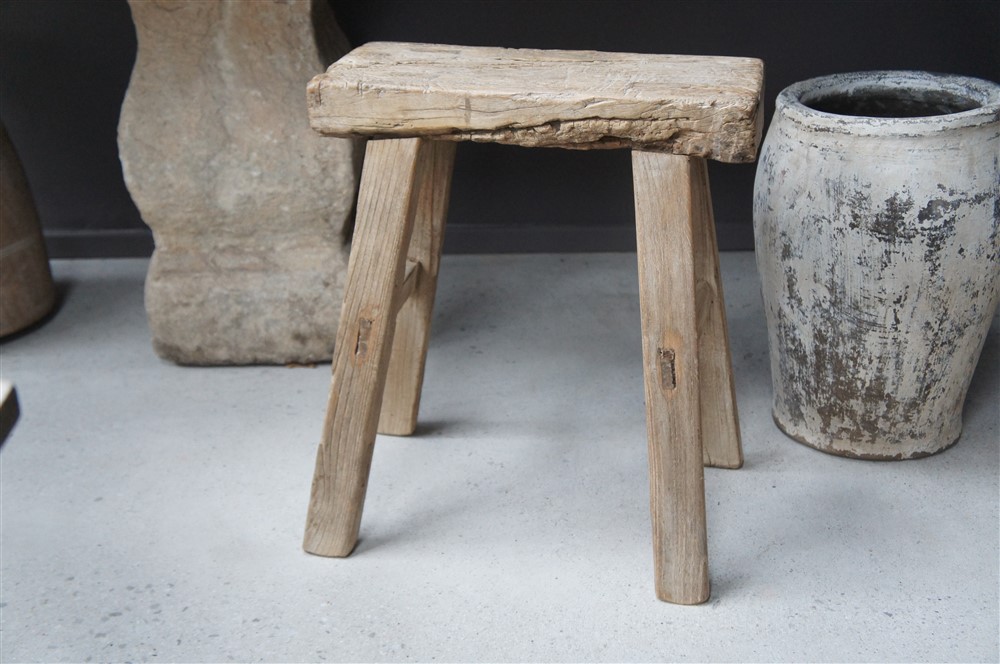 wooden stool straight #1 - potting shed